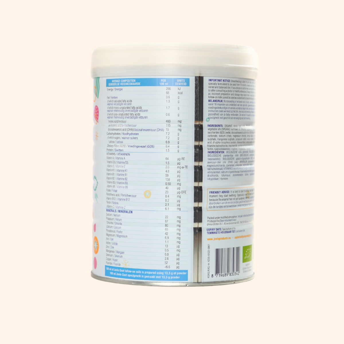 Jovie Goat Milk Stage 3 Organic Baby Formula (800g)