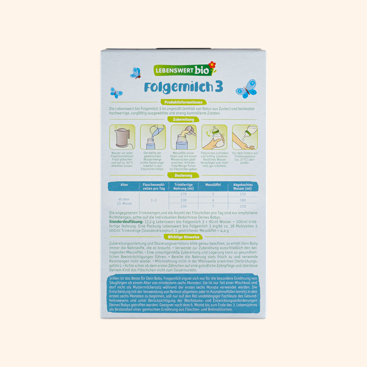 Lebenswert Formula Stage 3 Organic Baby Milk (500g)