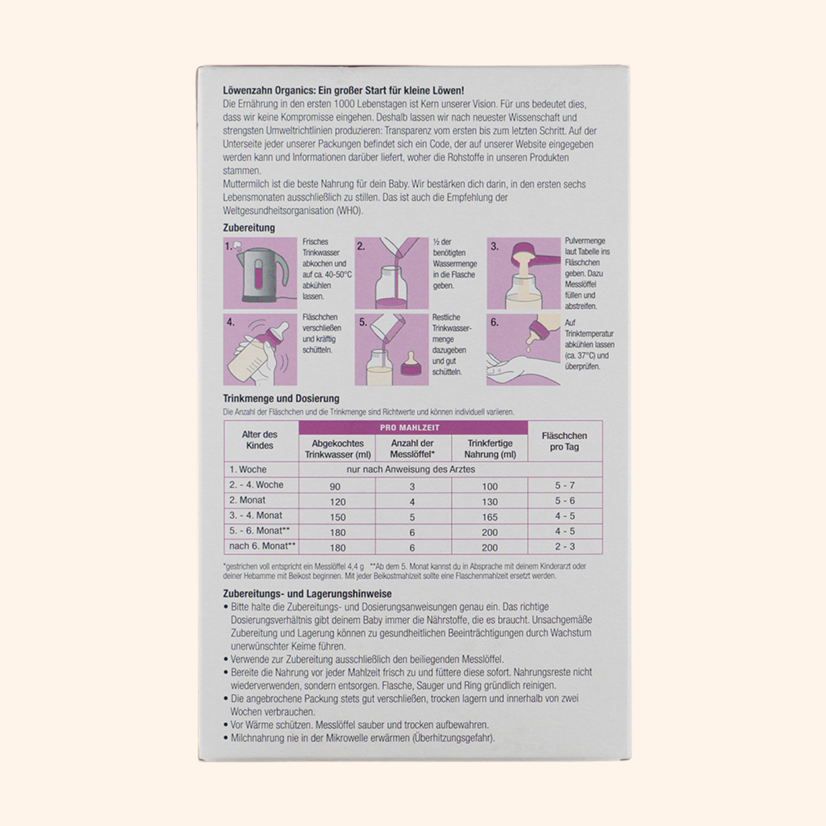 Löwenzahn Organics Goat Stage PRE Infant Formula (500g)