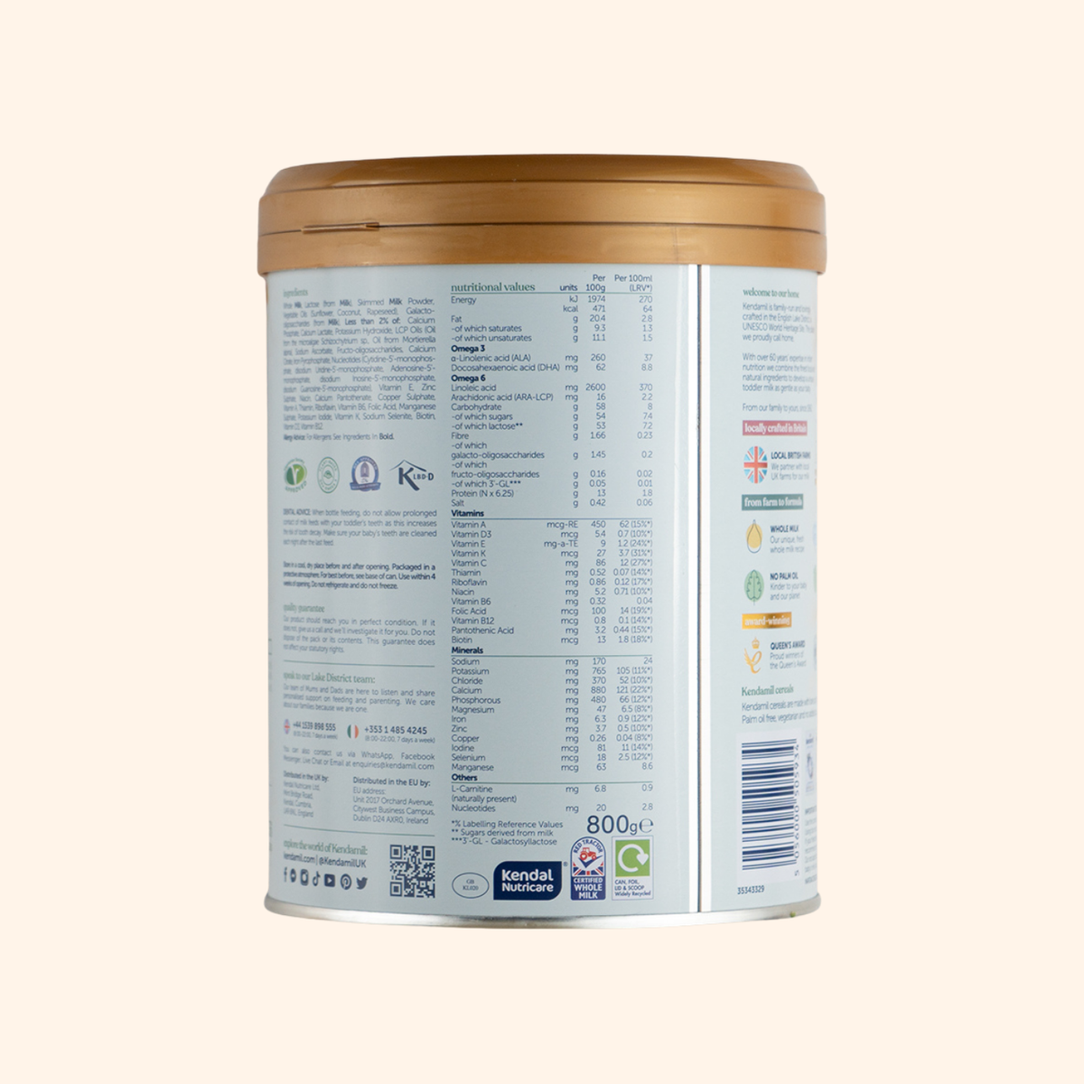 Kendamil Stage 3 Classic Milk Formula (800g)