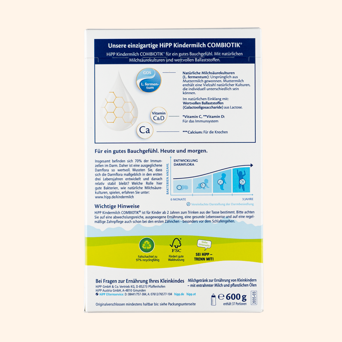 HiPP Bio Combiotic Children's Milk 2+ (600g)