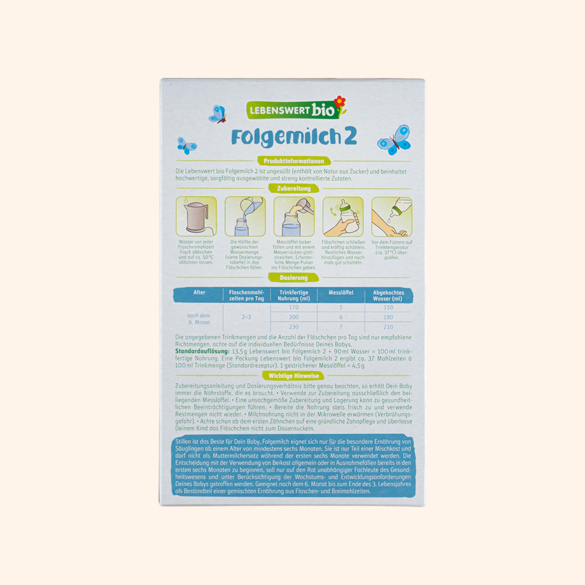 Lebenswert Formula Stage 2 Organic Baby Milk (500g)