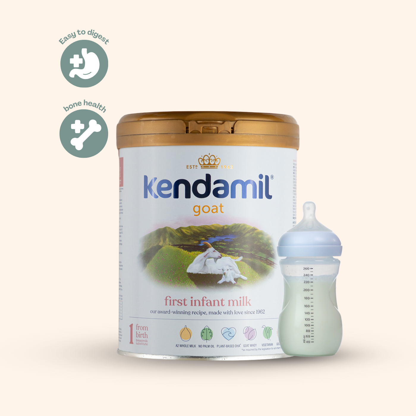 does kendamil goat stage 1 contain l carnitine First Infant Milk Formula for better digestion and absorption. Kendamil Goat Stage 3 Toddler